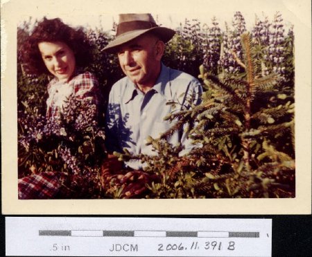Bertha Hoff & Bill Fromholz at Mendenhall, Juneau 1949