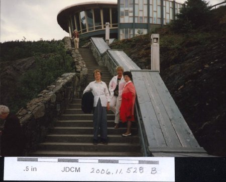 Caroline, Ruth Braun, & daughter at Mendenhall Visitor's Center 1988