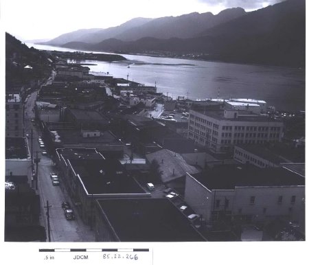 Franklin St aerial view Juneau