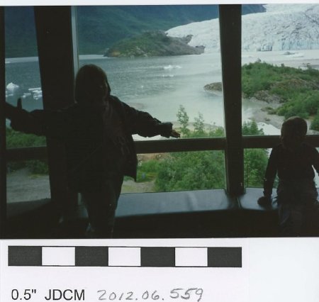 View of the Mendenhall Glacier from the visitor center