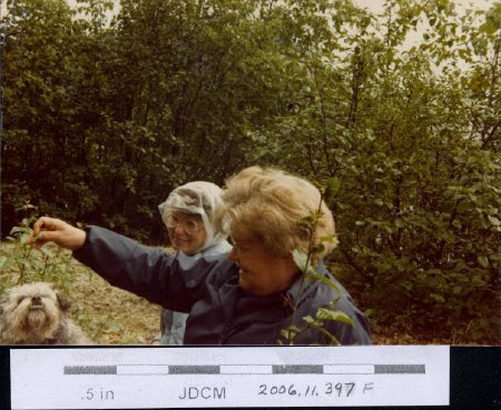 Bertha Hoff & Margaret Fassett on hike with Governor 1979