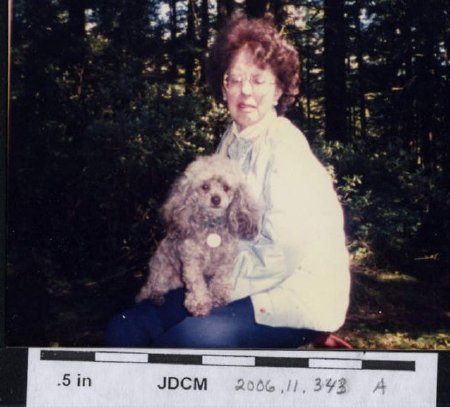 Bertha Hoff and pet 1985