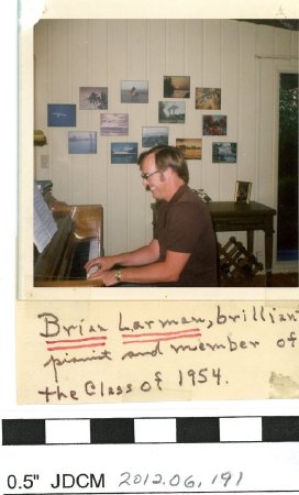 Brian Larman, brilliant pianist and member of the Class of 1954