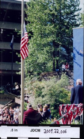Flag raising at the 50th Anniversay of statehood July 4, 2009