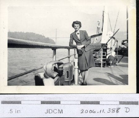 Caroline on a cruise 1947