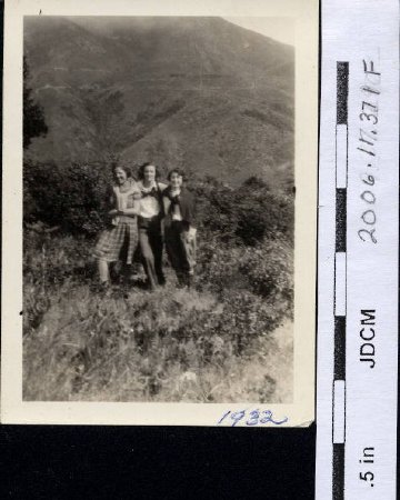 Asia, Salich, Bertha on hike to Muir Woods, 1932