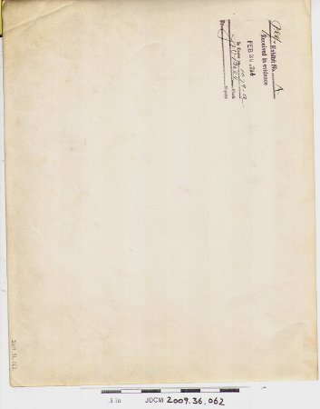 Pltfs Exhibit No.A Received in evidence FEB 20 1914 back