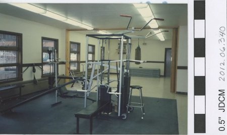 Exercise room with machines