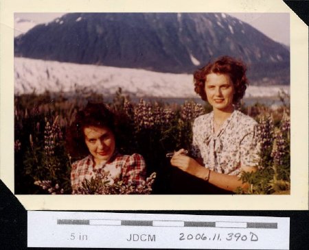 1949 Bertha & Caroline at Mendenhall glacier