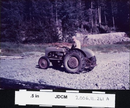 Carl Jensen on Ford tractor 63