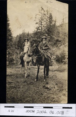 two girls out mule riding