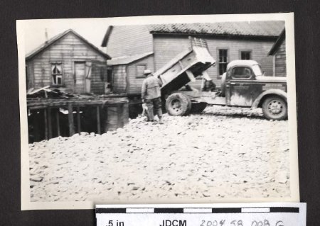 Dumping fill on tide flats 1941