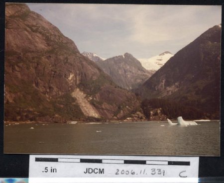 Tracy Arm Fiord with ice July 1981