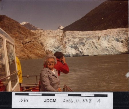 Cousin Fanny at Sawyer Glacier July 1981