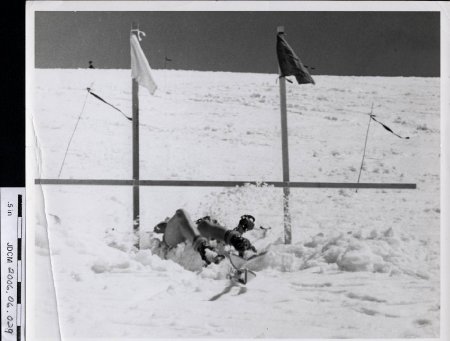 W Janes photo skier sliding un