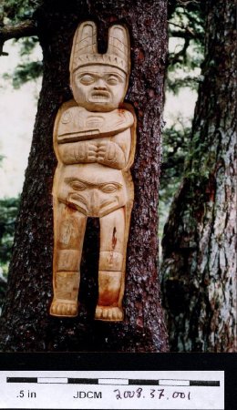 Carved Humanoid Trail Marker