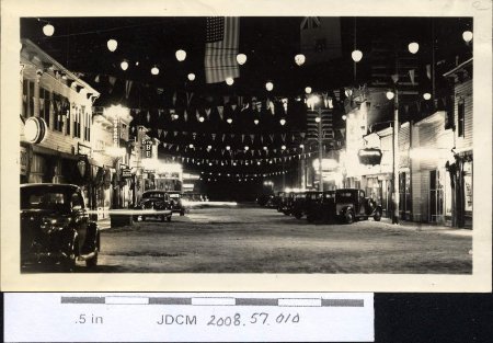 Second Avenue decorated for the Carnival-Fairbanks ~1936