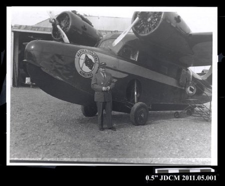 Richard Frank in front of Alaska Coastal Airplane