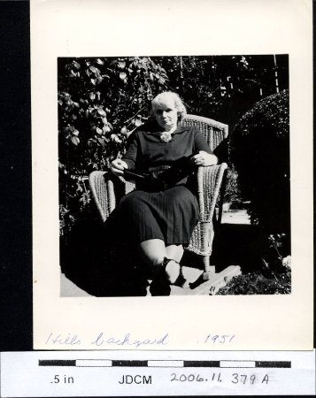Ma. Hoff in Hills' backyard, S.F., Calif 1951