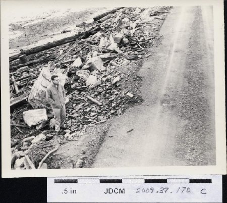 Damage to  Bureau of Mines Causeway 11/18/1961