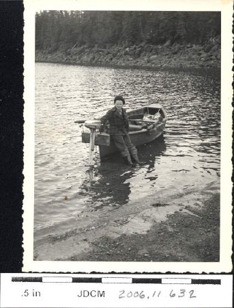 Eddie Olson with skiff