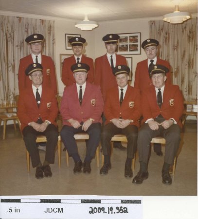 color photo, eight members of the JVFD