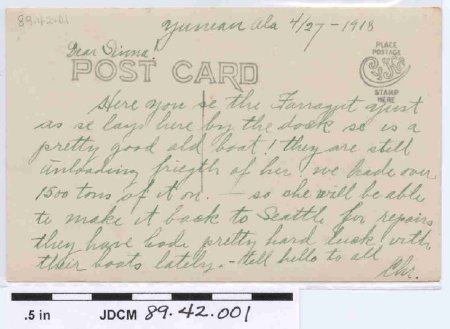 S.S. Admiral Farragut Postcard