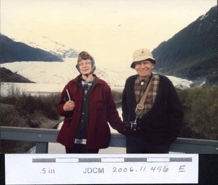 Caroline Jensen &  Dr. Bryce Baclaid Mendenhall Glacier 1986