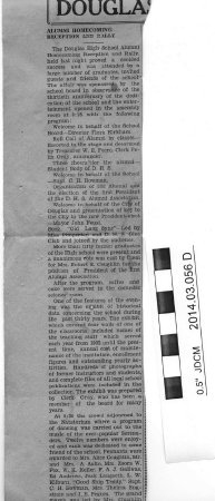 Newspaper Clippings about D. H. S. Homecoming Reunion