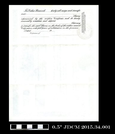 Island Development Corporation Stock Certificate