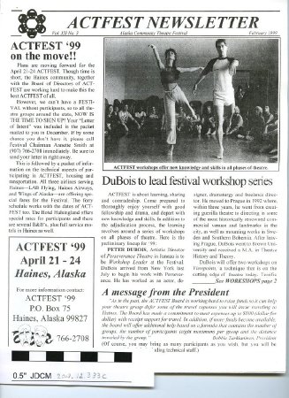 Actfest '99 documents  newsletter