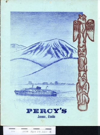 Percy's Cafe Menu Juneau, Alaska ~1965