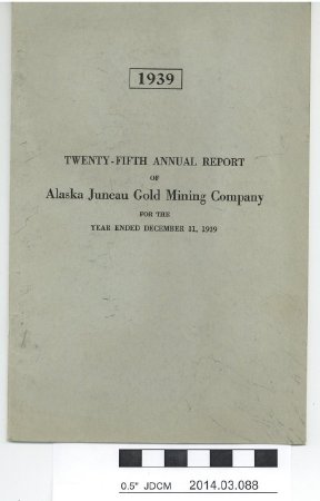 AJ mine 25th annual report 1939
