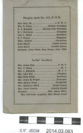 1933 Mother's Day Program