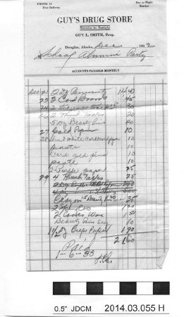 Receipts/Money records relating D. H. S. Homecoming