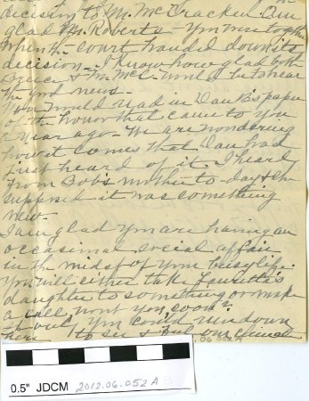 Zach Gordon wallett letter 1923