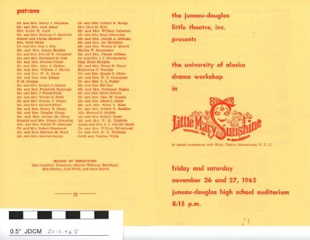 Program for Juneau-Douglas Little Theatre 