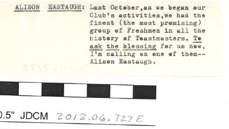 Blessing Alison Eastaugh 10-10-62