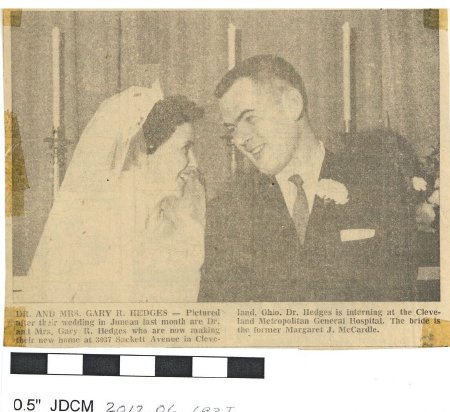 Dr, and Mrs. gary R. Hedges (Margaret J. McCardle)