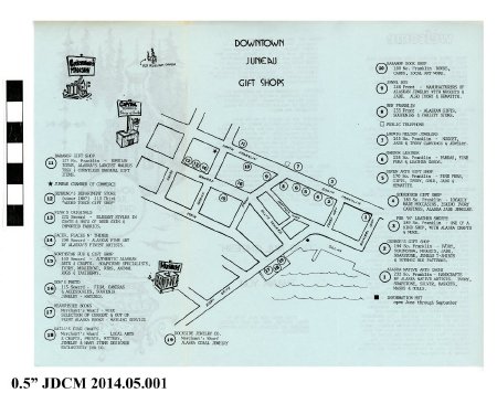 Downtown Juneau Tourist Map, circa 1979