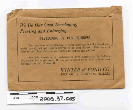 Winter & Pond photo envelope