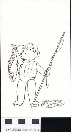 Claudia Kelsey drawing of Bear with fish