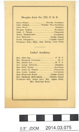 1935 Mother's Day Program