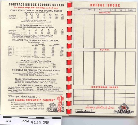 Bridge Score Book