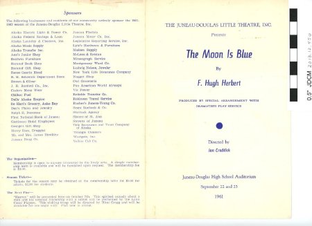 Program for Juneau-Douglas Little Theatre 