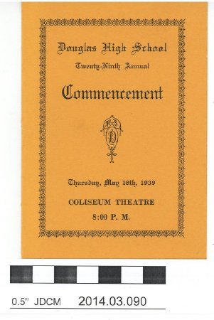 1939 DHS commencement program