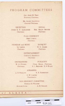 1939 Formal Opening Baranof Ho