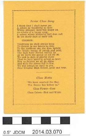 1934 Douglas High School Commencement Program