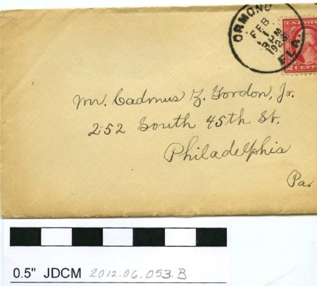 Zach Gordon wallett letter envelope 1923