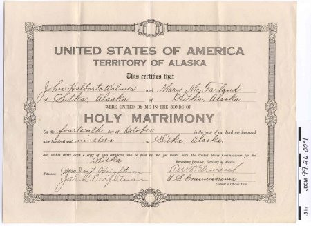 License, Marriage                       